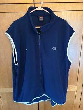 Vintage Nike Team Penn State Nittany Lions Fleece Full Zip Vest XXL